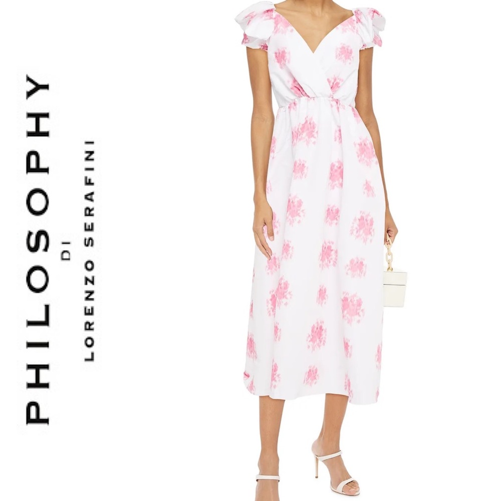 - Taffeta Midi Dress